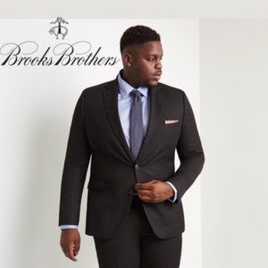BROOKS BROTHERS Black Wool Suit Jacket Blazer Coat Size 40R
